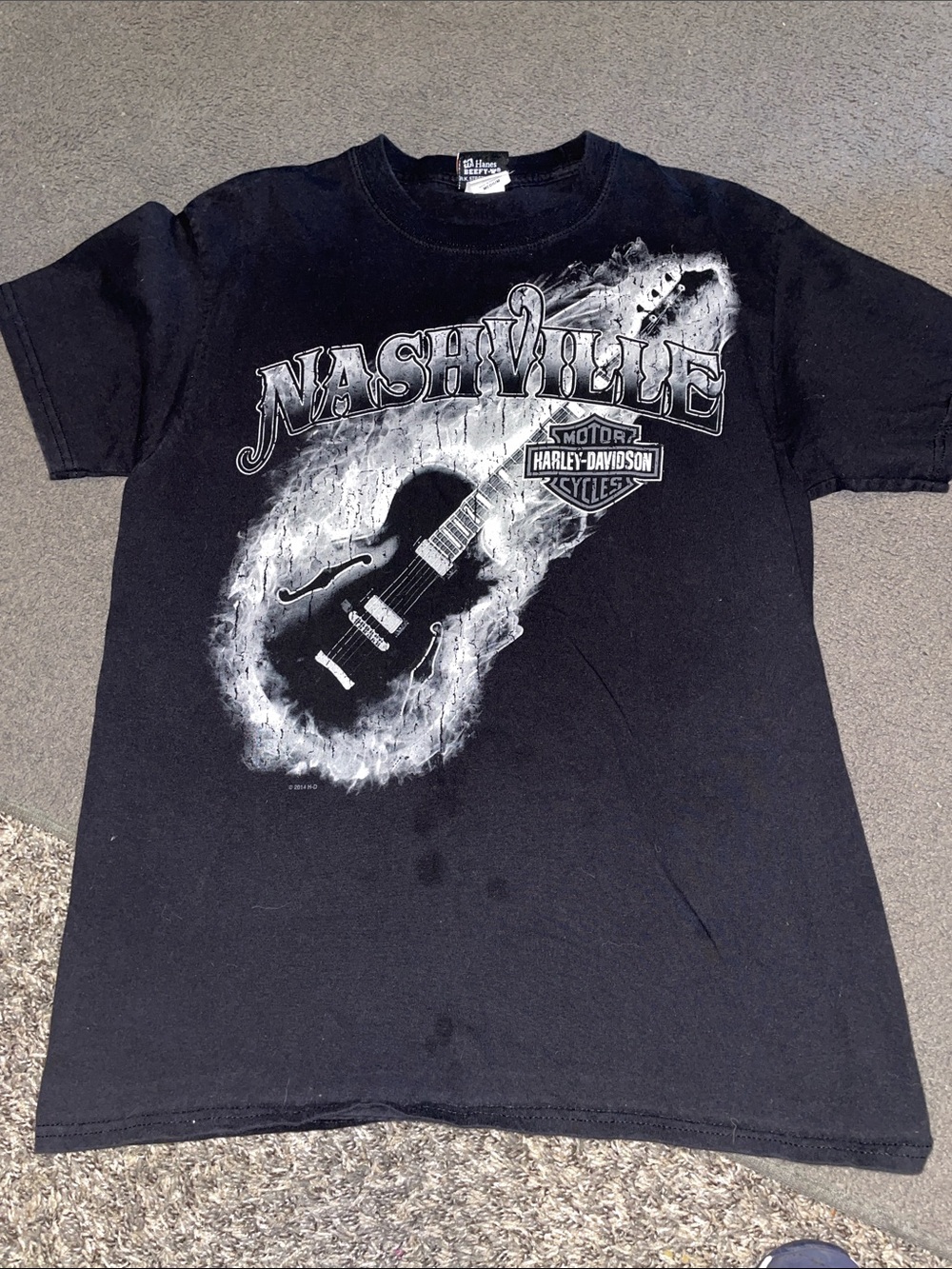 Harley-Davidson Black Nashville Guitar Graphic Tee